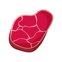 Beef steak butchery meat on white background