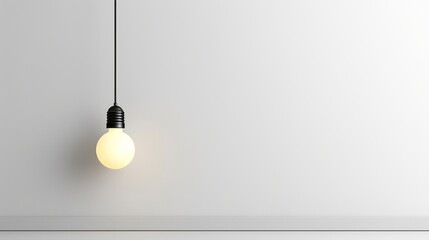 Glowing glass light bulb on dark background
