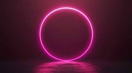 3d rendering, abstract background of colorful neon wavy line glowing in the dark. Modern simple wallpaper