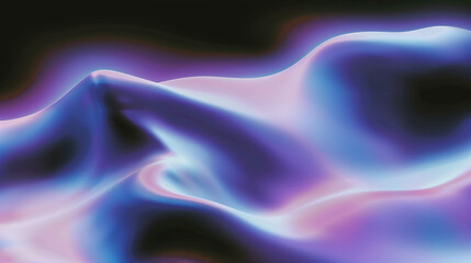 Abstract 3d fluid background, minimalistic holographic gradient shape
