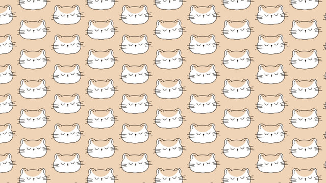 cute cat pattern can be used as background