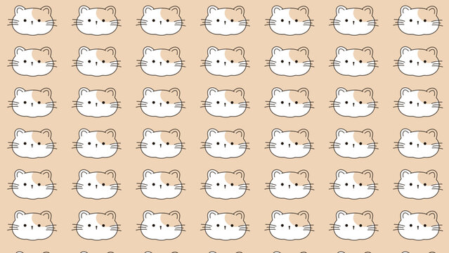 cute cat pattern can be used as background