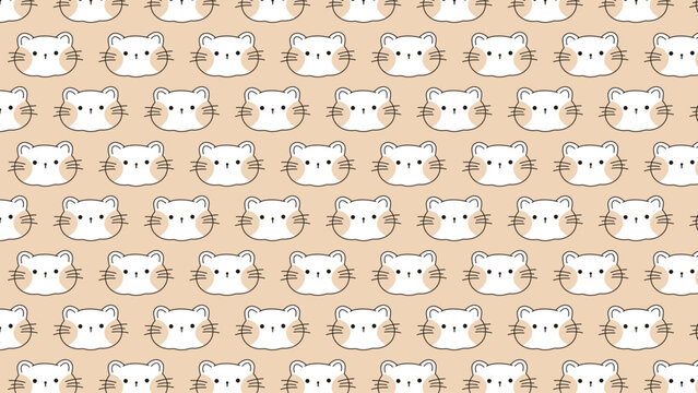 cute cat pattern can be used as background
