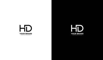 Simple hd letter logo. HD, digital, elegant, modern icons. Graphic vector illustration design © Rouf Creative