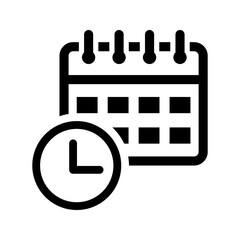 Calendar clock icon