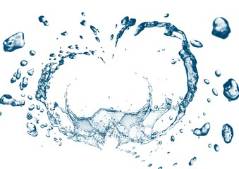 カーブした波と水しぶきの抽象的な背景	