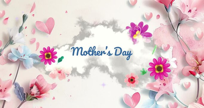Design a beautiful copy space background for Mother's Day, adorned with delicate floral patterns, soft pastel colors, and elegant, heartfelt accents to celebrate and honor the love and care