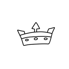 Crown doodle icon