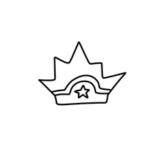 Crown doodle icon