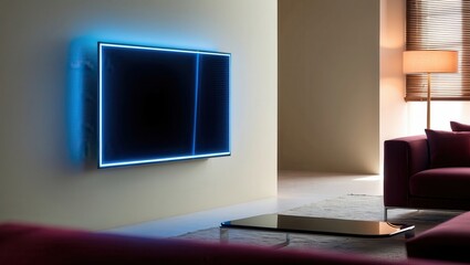 A sleek 4K resolution modern black television