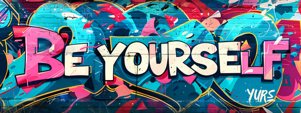 Be Yourself Graffiti Art