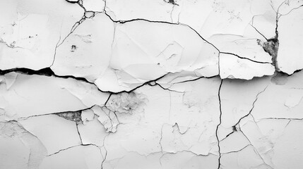 Obraz premium Macro shot of peeling white paint on wall