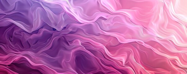 Fototapeta premium Abstract pink and purple fabric texture background with flowing waves
