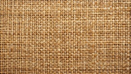 Obraz premium Rustic, earthy, woven burlap fabric background featuring intricate texture and natural fibers in warm, muted earth tones.