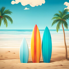 Surfboards on the beach