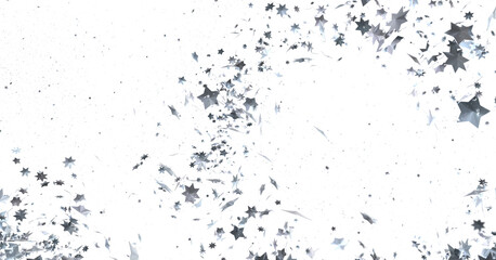 Fototapeta premium Descendant Christmas Constellations: Mind-Blowing 3D Illustration of Falling Festive Star Patterns