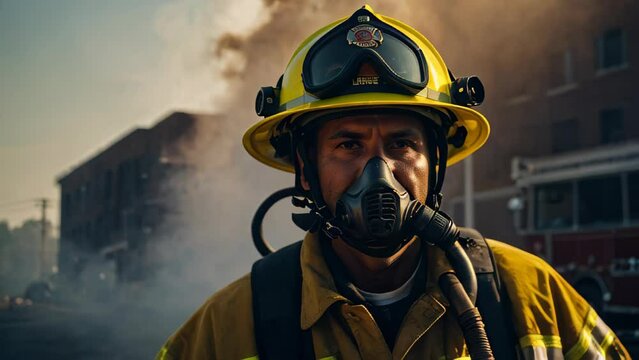 fireman in action