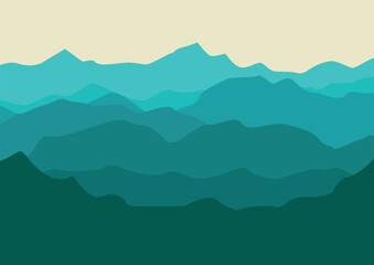 nature mountains landscape illustration for background and wallpaper on desktop.