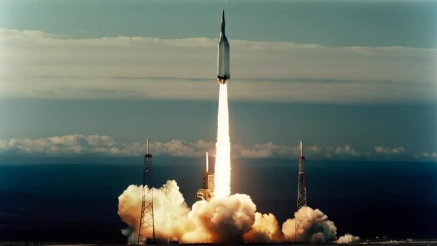 Space rocket launch