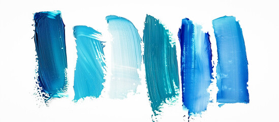 Naklejka premium Blue paint brush stroke color texture background