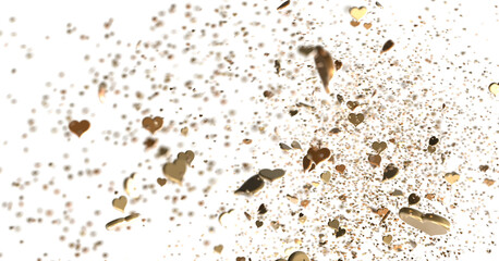 hearts isolated on transparent background. Valentine’s day design.