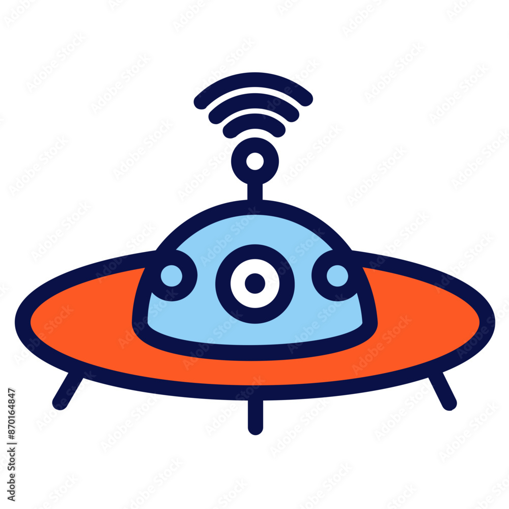 Wall mural UFO icon design