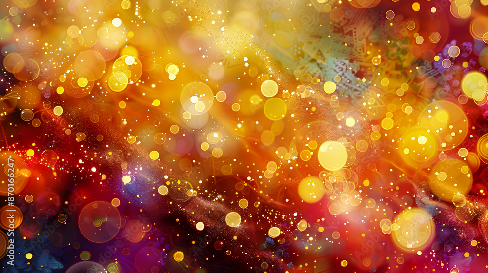 Poster Mesmerizing Abstract Background with Shimmering Golden Twinkles and Glimmers a Dazzling Kaleidoscope of Luminous Flecks and Streaks a Hypnotic Display of Glimmering Orbs and Shimmering Tendrils