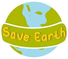 Save earth sticker