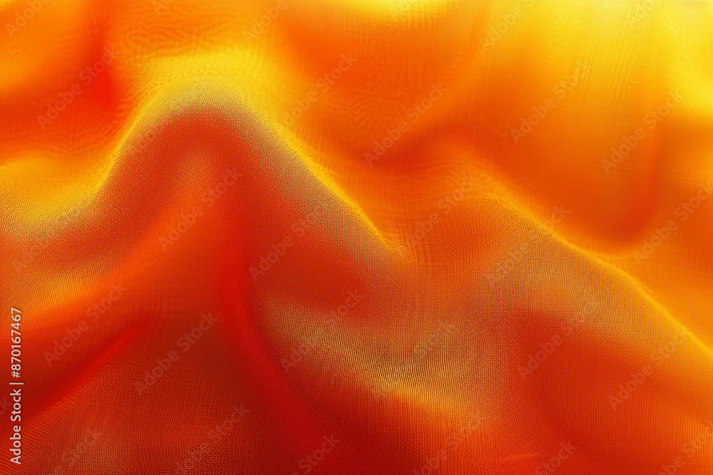 Poster vibrant orange yellow gradient background with soft blurred fabric texture top view copy space for d