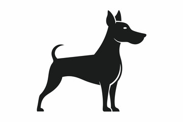 black and white dog silhouette, dog vector illustration, dogs silhouette, animal silhouette isolated vector Illustration, png, dog icon