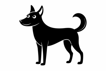 black and white dog silhouette, dog vector illustration, dogs silhouette, animal silhouette isolated vector Illustration, png, dog icon
