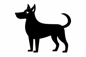black and white dog silhouette, dog vector illustration, dogs silhouette, animal silhouette isolated vector Illustration, png, dog icon