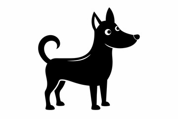 black and white dog silhouette, dog vector illustration, dogs silhouette, animal silhouette isolated vector Illustration, png, dog icon