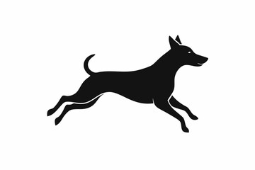 black and white dog silhouette, dog vector illustration, dogs silhouette, animal silhouette isolated vector Illustration, png, dog icon
