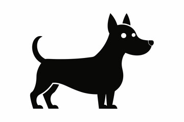 black and white dog silhouette, dog vector illustration, dogs silhouette, animal silhouette isolated vector Illustration, png, dog icon
