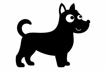black and white dog silhouette, dog vector illustration, dogs silhouette, animal silhouette isolated vector Illustration, png, dog icon