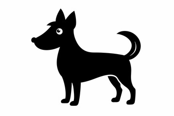 black and white dog silhouette, dog vector illustration, dogs silhouette, animal silhouette isolated vector Illustration, png, dog icon