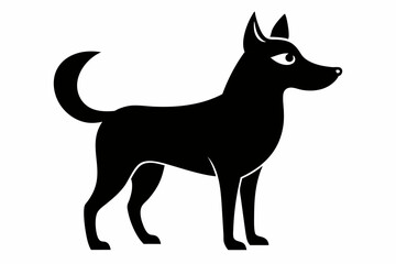 black and white dog silhouette, dog vector illustration, dogs silhouette, animal silhouette isolated vector Illustration, png, dog icon