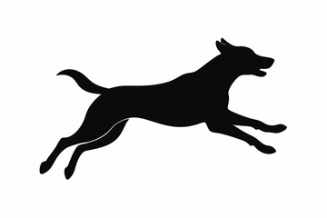 black and white dog silhouette, dog vector illustration, dogs silhouette, animal silhouette isolated vector Illustration, png, dog icon