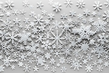 group of white snowflakes