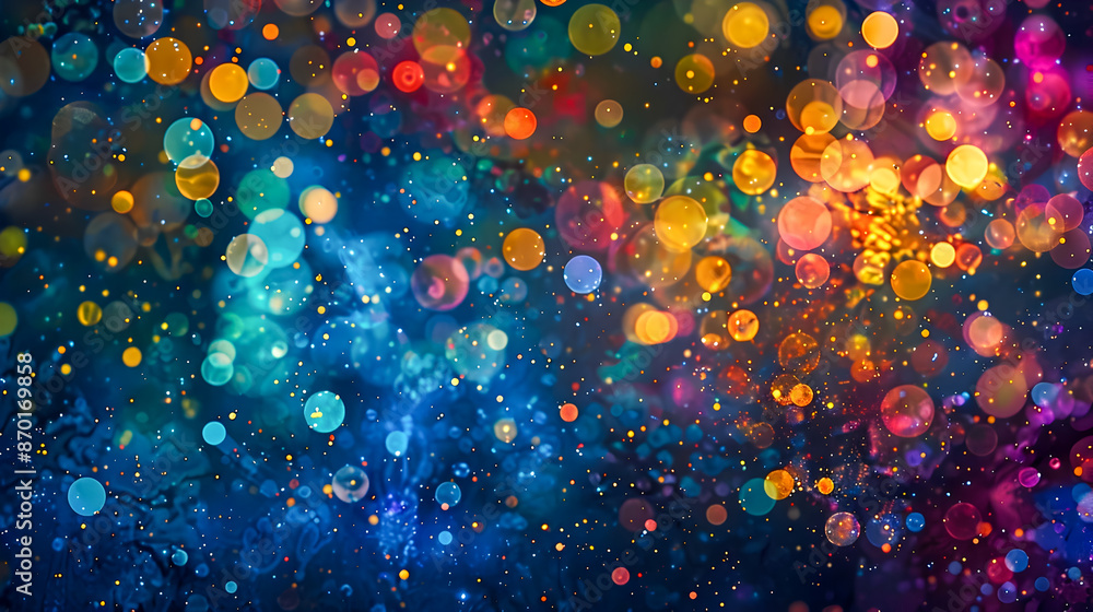 Poster a captivating abstract background with a mesmerizing interplay of shimmering golden twinkles glimmer