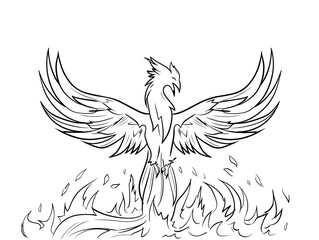 Obraz premium Phoenix Rebirth: The Art of Financial Recovery from Ashes