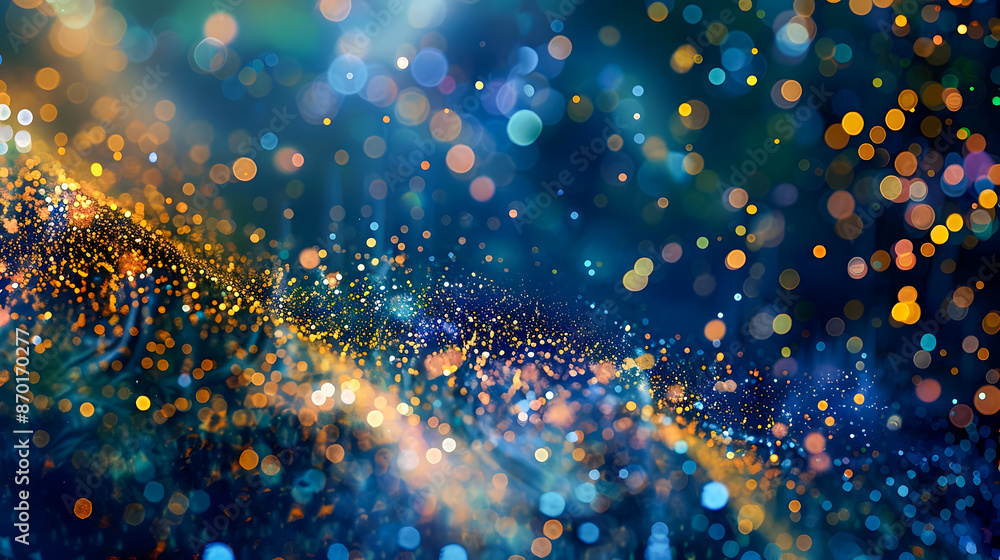 Poster a mesmerizing abstract background with shimmering golden twinkles and glimmers a captivating interpl