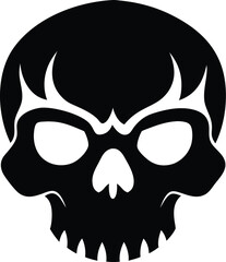 skull silhouette vector illustration design
