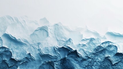 The artwork of a mountain landscape.