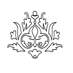 detailed floral and arabesque motif , pattern , Islamic art ,Arabesque , otoman style , vector