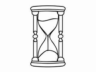 Hourglass: Time Risk Management Depicted in Minimalistic Single Line Drawing
