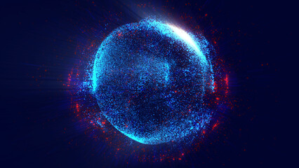 Naklejka premium Infinite space 3D render cosmos backdrop. Abstract futuristic hyperspace universe. The design for use in the projects business, science, education and technology. 