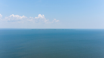 Fototapeta premium Aerial view of Gaillard Island
