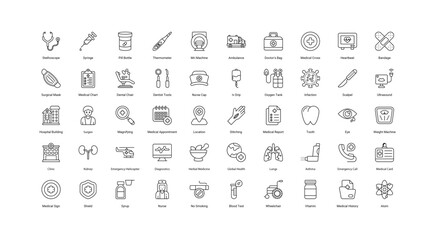 Medical and Healthcare Icon Set